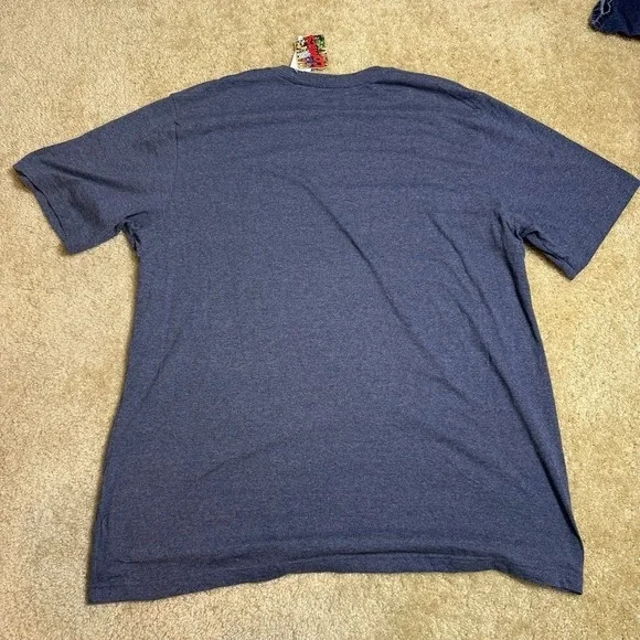 Marvel Comics Mens Blue Captain America Shield Logo Short Sleeve T-Shirt Sz 2XLT - Picture 2 of 7